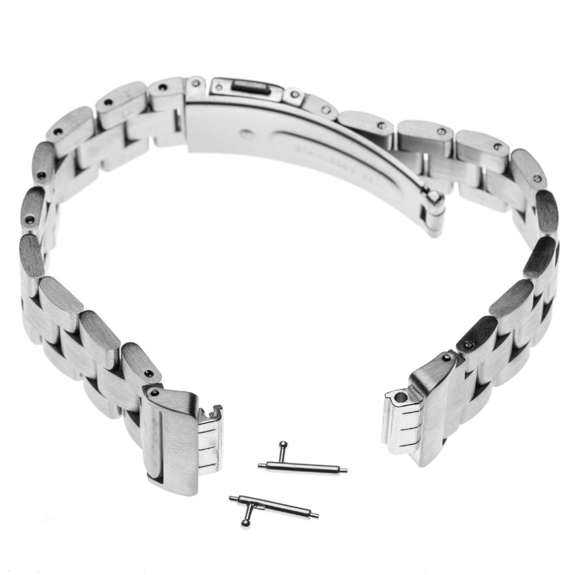 Vhbw - vhbw bracelet acier inoxydable argent 18 cm compatible avec Fitbit Inspire, Inspire HR - Accessoires montres connectées