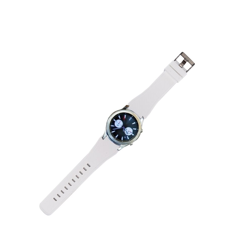 Wewoo - Bracelet blanc pour Samsung Gear S3 Montre Classique Smartwatch en Silicone, Longueur: environ 22.4cm - Bracelet connecté