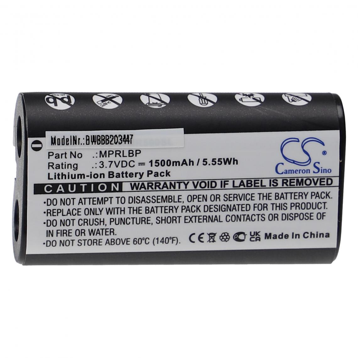 Vhbw - vhbw Batterie compatible avec Wisycom MPR30, MPR30-ENG, MPR50, MPR50-IEM récepteur In-Ear-Monitoring (1500mAh, 3,7V, Li-ion) - Autre appareil de mesure