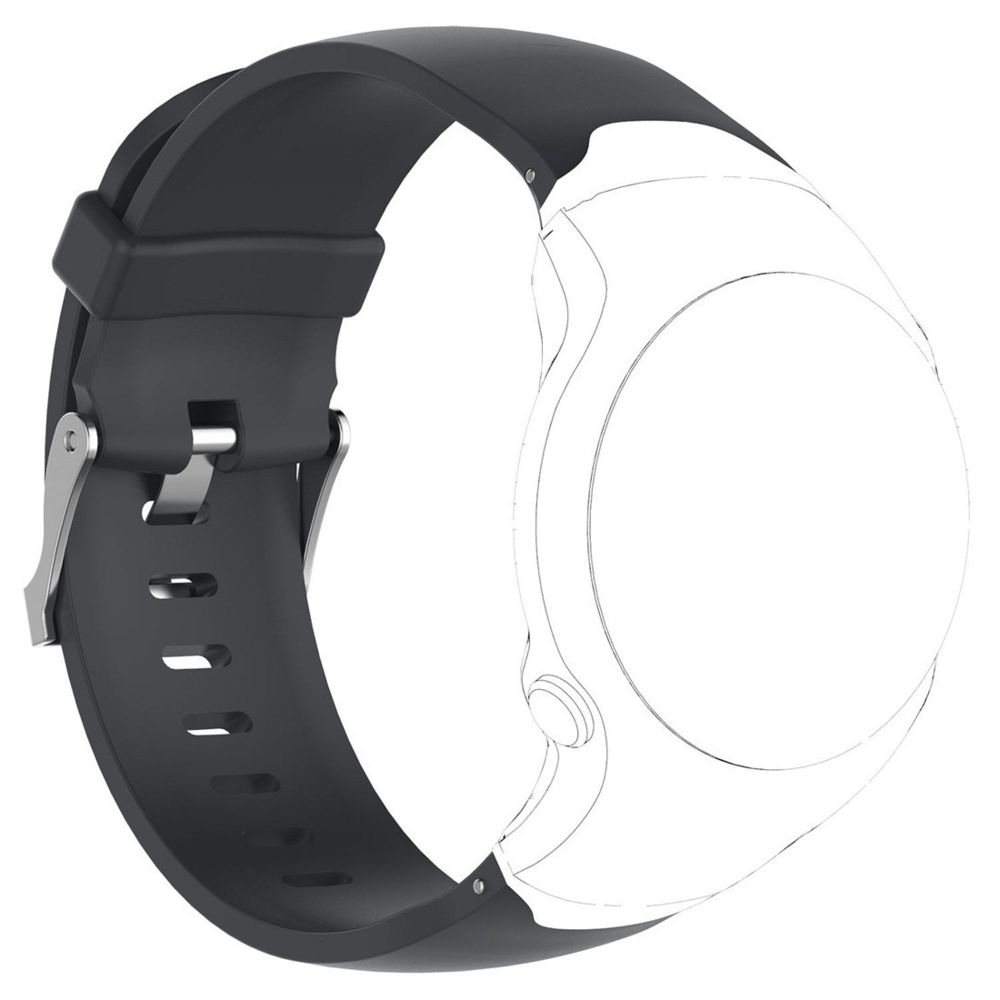 Wewoo - Bracelet pour montre connectée en silicone Garmin Approach S3 noir - Bracelet connecté