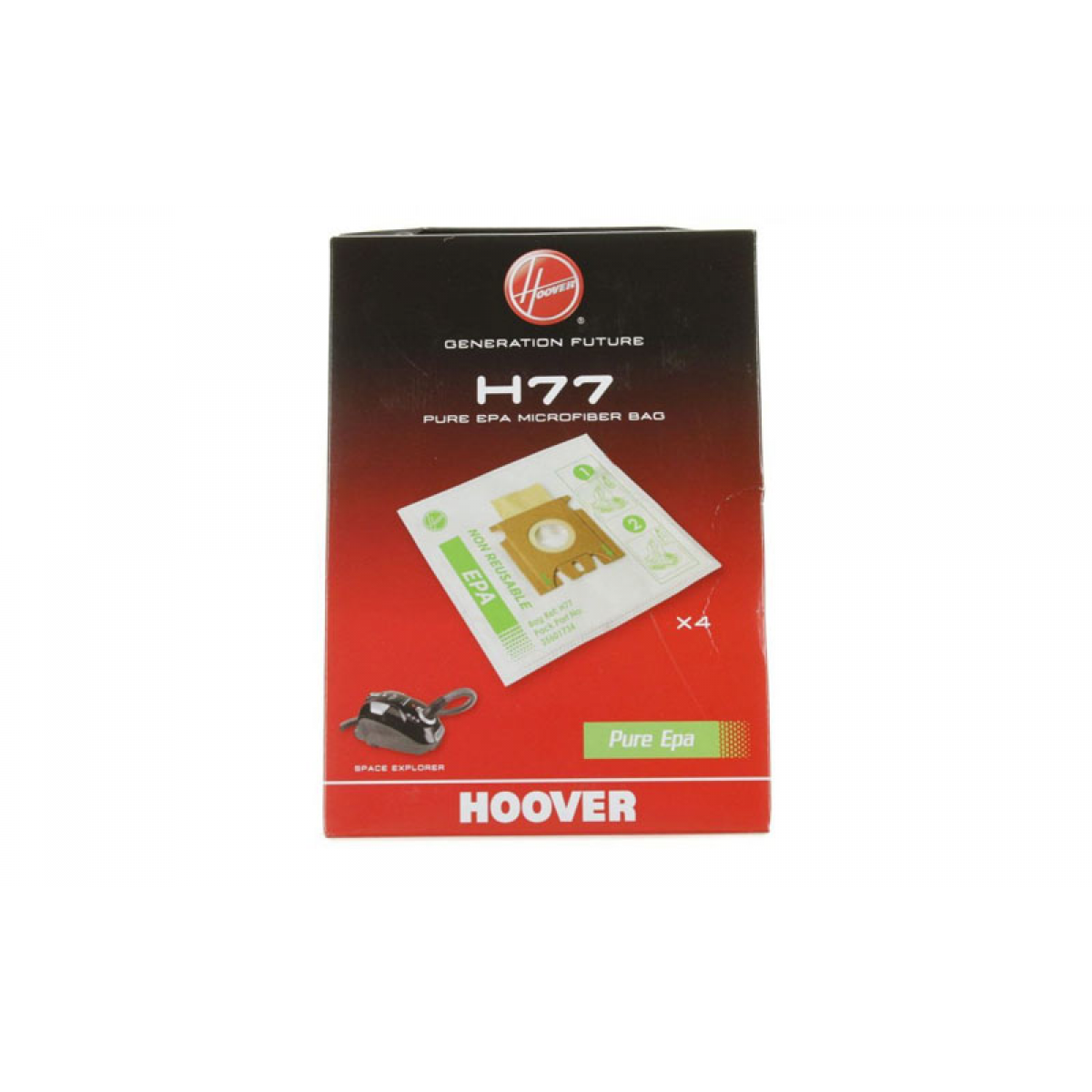 Hoover - SACHET HEPA H77 HOOVER SPACE EXPLORER PURE EPA POUR PETIT ELECTROMENAGER - 35601734 - Accessoire entretien des sols