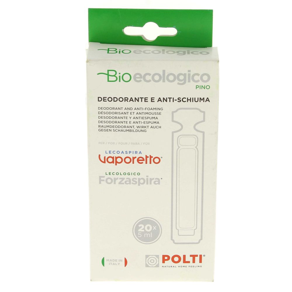 Polti - Desinfectant bioecologico pin par 20x5ml pour Nettoyeur vapeur Polti - Nettoyeur vapeur