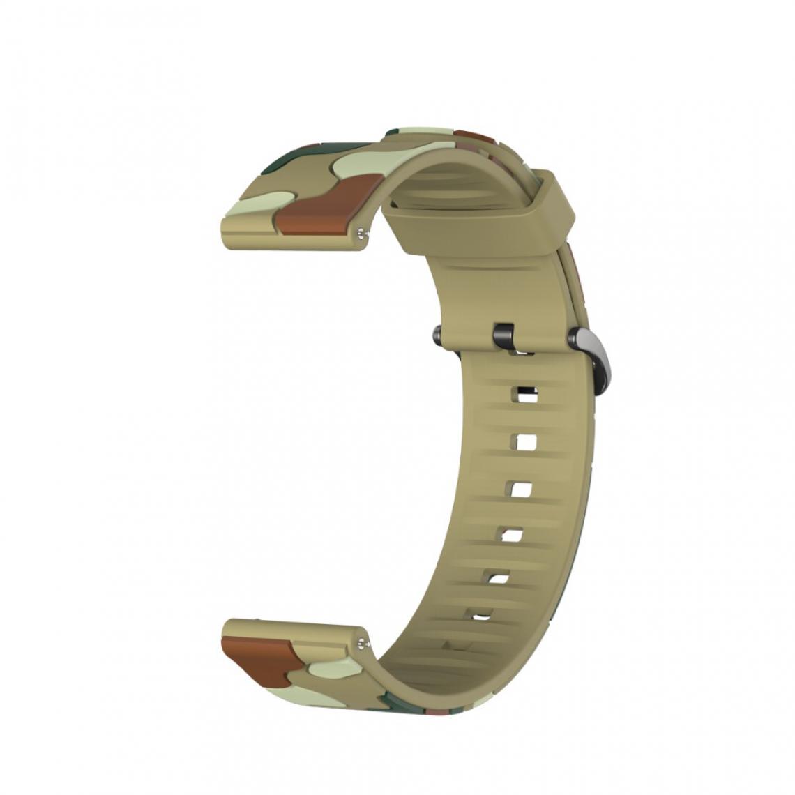 Other - Bracelet en silicone Motif de camouflage élégant de 20 mm flexible marron clair pour votre Polar Ignite - Accessoires bracelet connecté