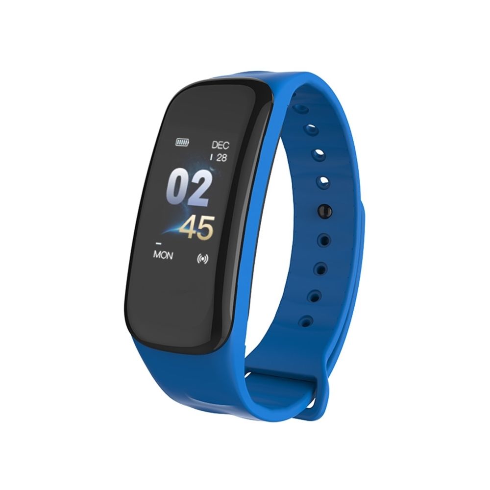 Wewoo - Bracelet connecté Smartwatch Fitness Tracker 0.96 pouces couleur écran Bluetooth 4.0 intelligent, IP67 imperméable à l'eau, soutien de mode sportif / moniteur de fréquence cardiaque / de sommeil / informations de rappel bleu - Bracelet connecté