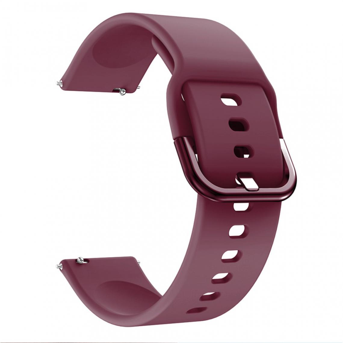 Other - Bracelet en silicone Couleur unie de 20 mm rouge vin pour votre Polar Ignite - Accessoires bracelet connecté