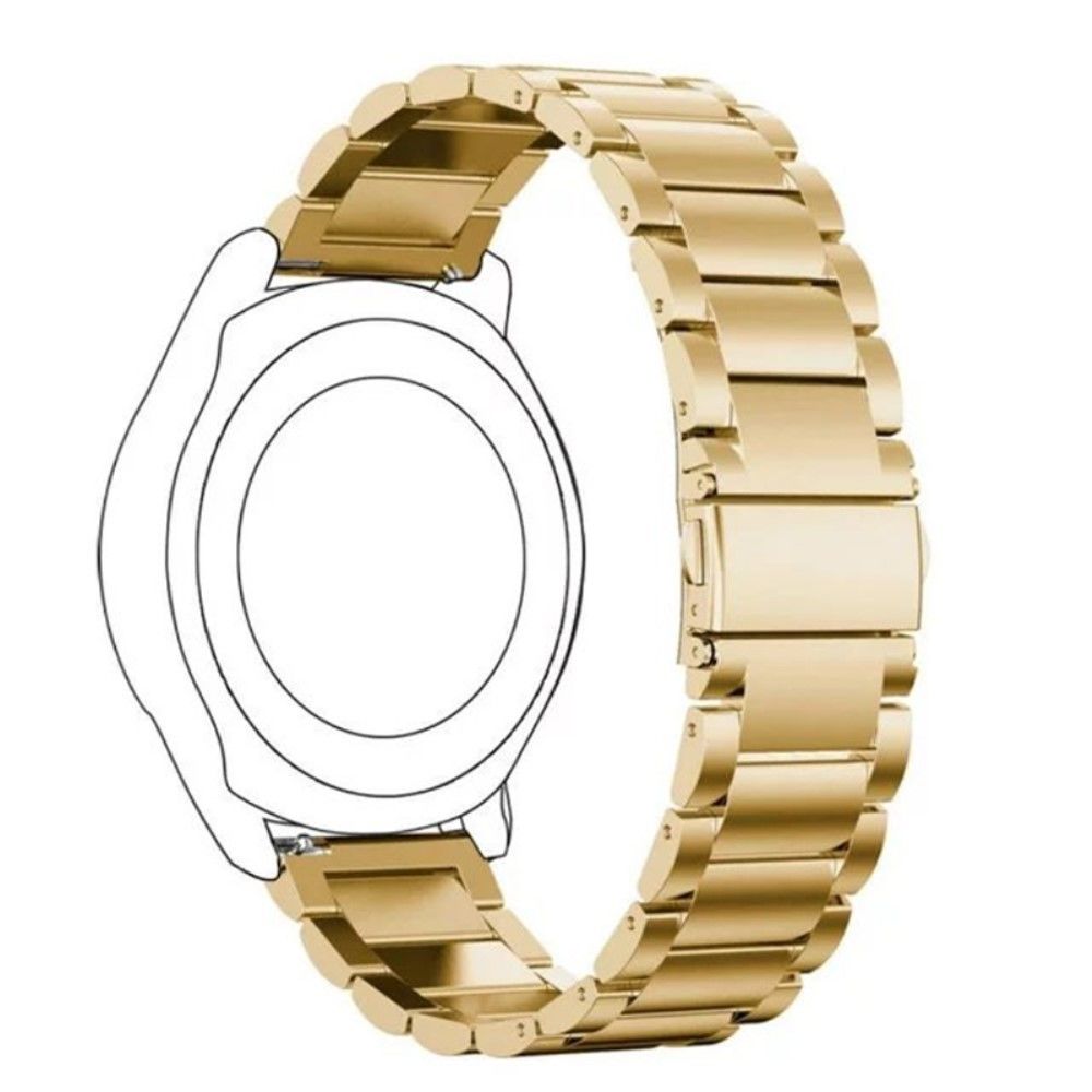 marque generique - Bracelet en métal 22mm trois perles avec boucle déployante or pour votre Huawei Watch GT/Honor Watch Magic - Accessoires bracelet connecté