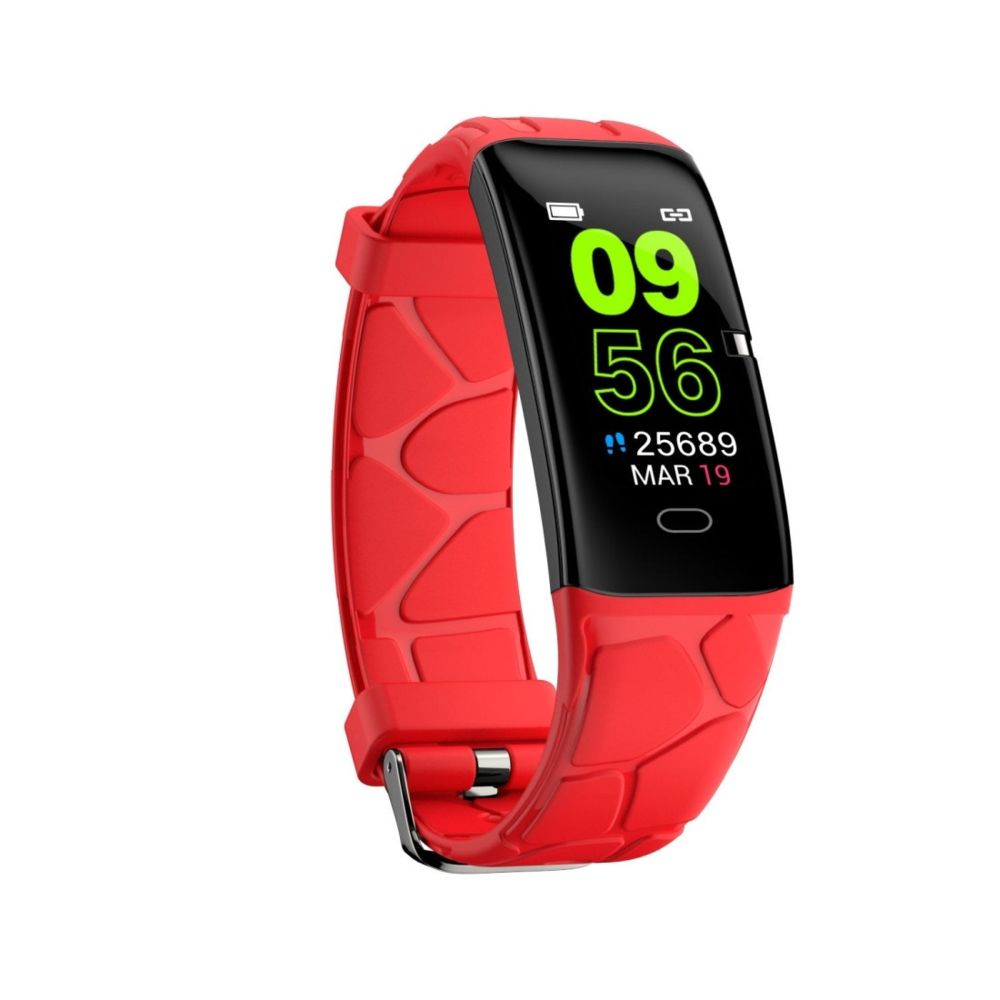 Wewoo - Bracelet connecté E58 Écran couleur IPS de 0,96 pouce Smartwatch IP67 imperméablerappel d'appel à l'assistance / surveillance de la fréquence cardiaque / de la pression artérielle / du sommeil / Oxymètre rouge - Bracelet connecté