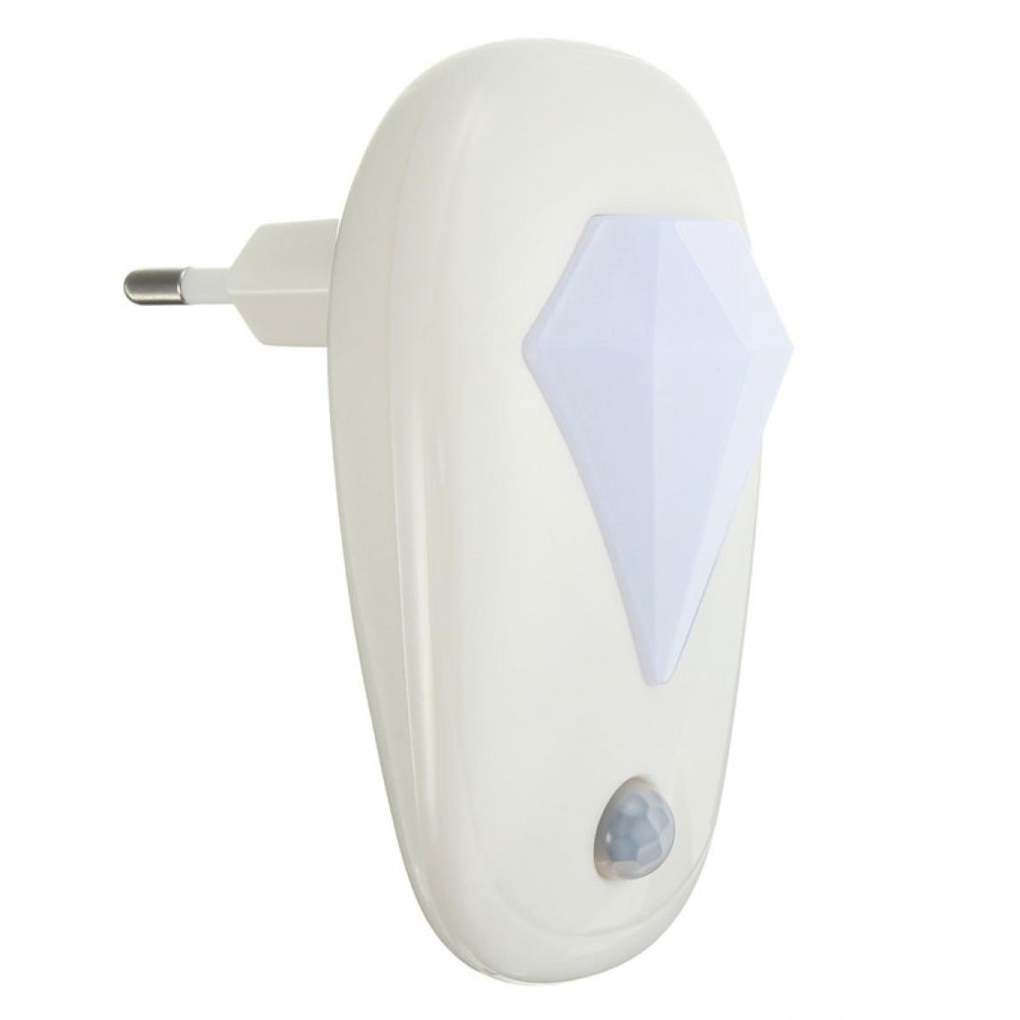Wewoo - Lampe de secours à lumière de nuit à LED avec capteur automatique d'induction du corps humain pour la chambre à couchersalle de bainscuisinecouloir de couloirCA 100-240Vprise UE blanc - Détecteur connecté
