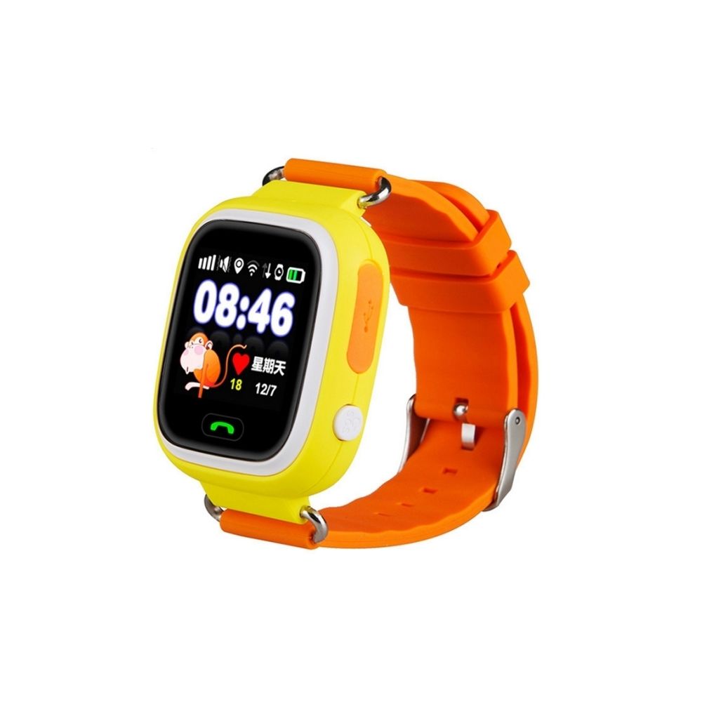 Wewoo - Montre connectée Smartwatch 1.22 pouces écran tactile couleur IPS de beaux enfants GPS avec suivi la Wifi, carte SIM support, mode positionnement, appel vocal, podomètre, réveil, surveillance du sommeil, numérotation téléphonique d'urgence SOS (Orange) - Montre connectée