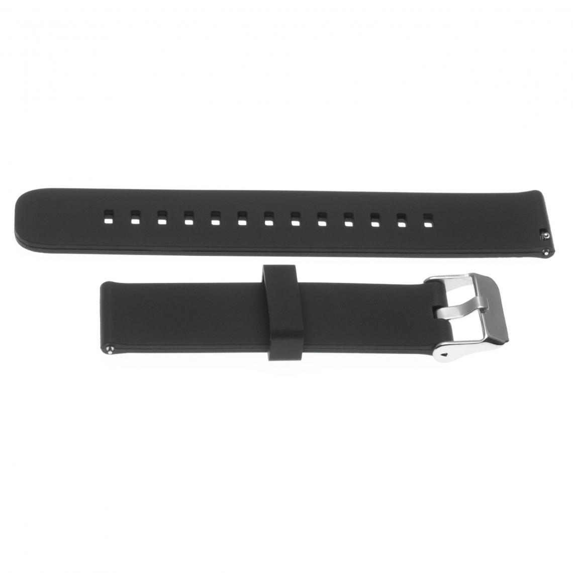 Vhbw - vhbw bracelet L compatible avec LG Watch Sport montre connectée - 12.2cm + 8.5cm silicone noir - Accessoires montres connectées