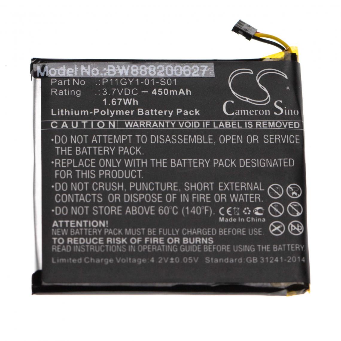 Vhbw - vhbw batterie compatible avec Nest T200377, T200477, T200577, T200777, T200877 thermostat à économie d'énergie (450mAh, 3.7V, Li-Polymère) - Autre appareil de mesure