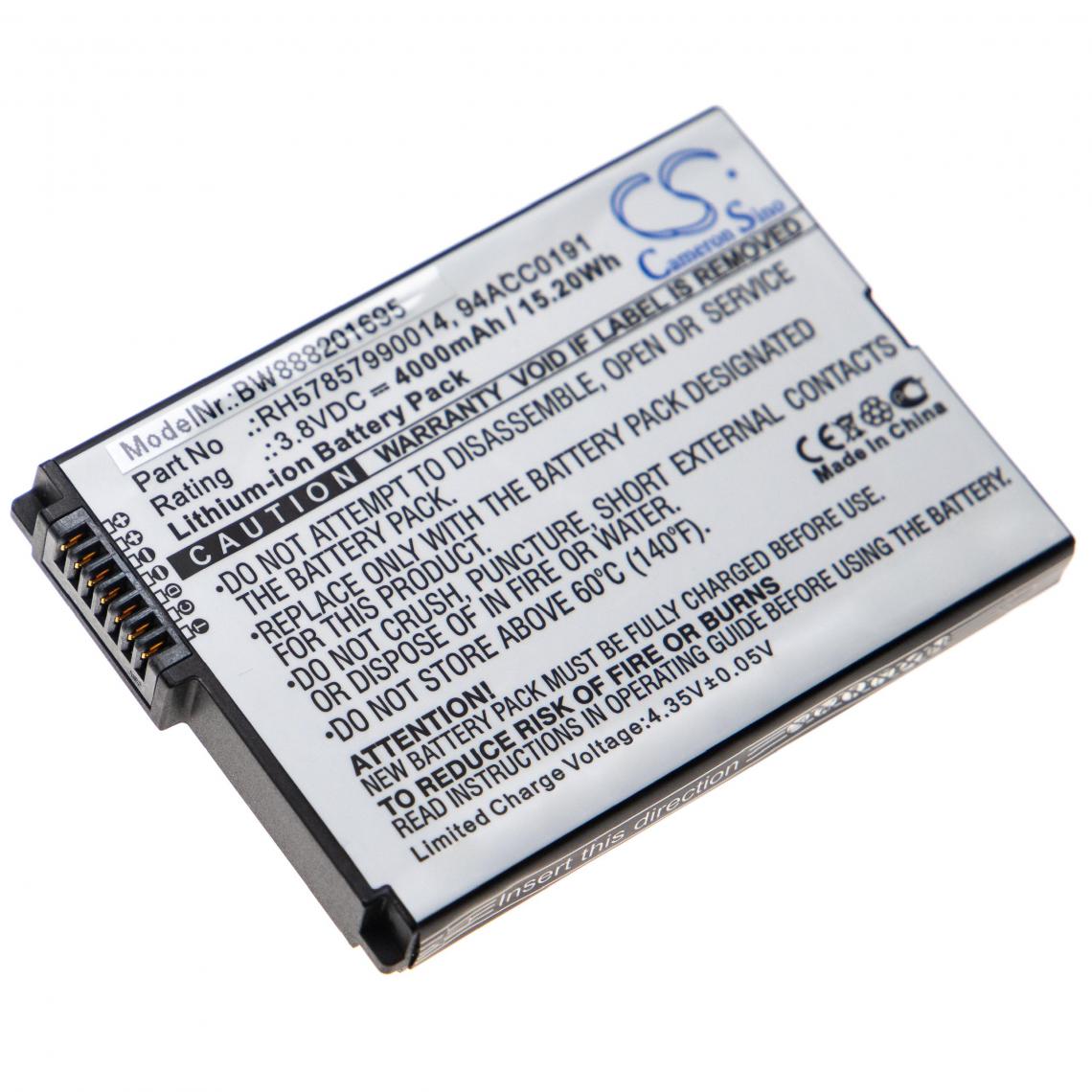 Vhbw - vhbw batterie remplace Datalogic 94ACC0191, RH57857990014 pour scanner de code-barres POS (4000mAh, 3,8V, Li-Ion) - Caméras Sportives