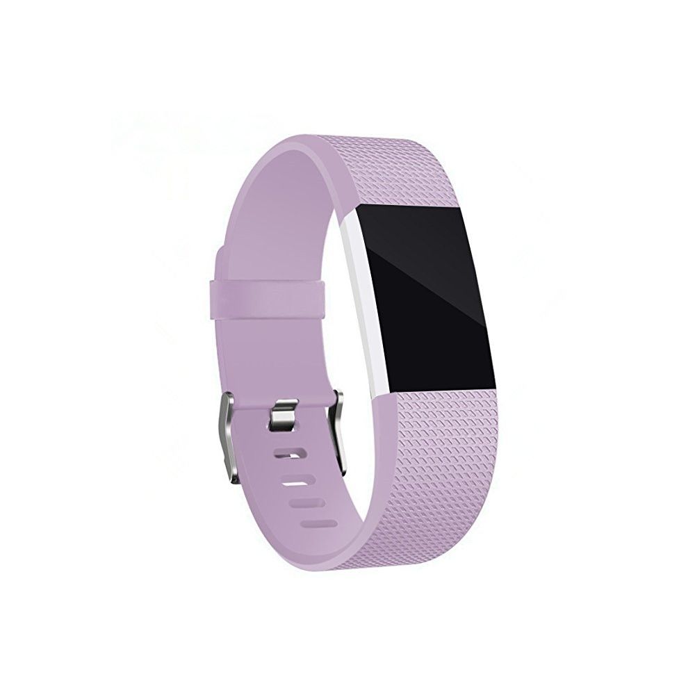 Wewoo - Bracelet pour montre connectée Dragonne sport ajustable carrée FITBIT Charge 2 Violet clair - Bracelet connecté