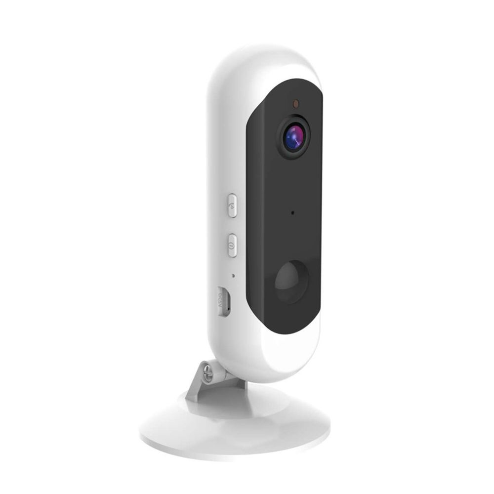 Generic - Caméra de surveillance rechargeable 1080P Wifi sécurité Night Vision Two Way Audio blanc - Sonnette et visiophone connecté