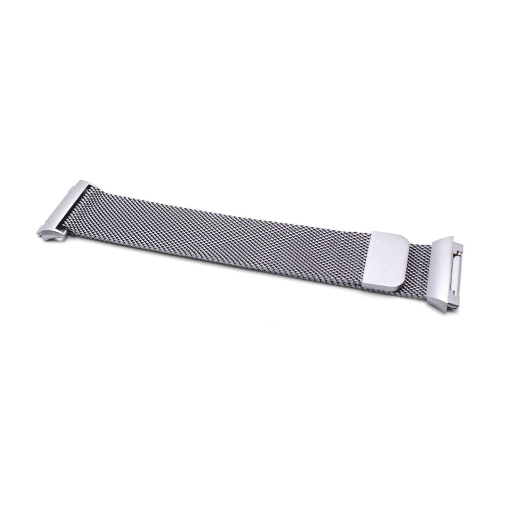 Vhbw - vhbw bracelet 23.5cm compatible avec Fitbit Ionic montre connectée - acier inoxydable gris fermeture magnétique - Accessoires montres connectées
