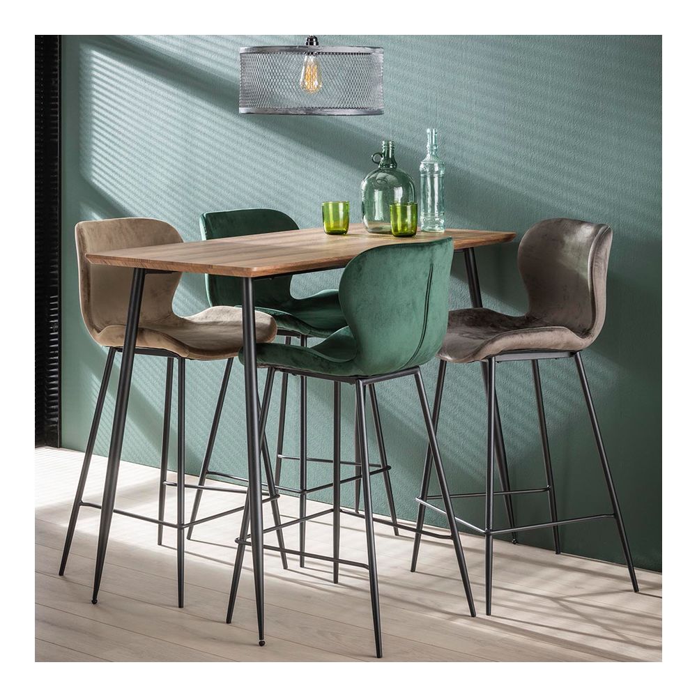 Nouvomeuble - Table haute en bois et métal moderne JARED - Tables à manger