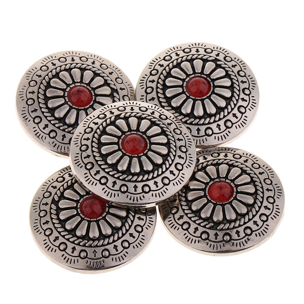 marque generique - 5 pièces à coudre boutons vintage vis dos fleurs bouton rivets e - Vêtement connecté
