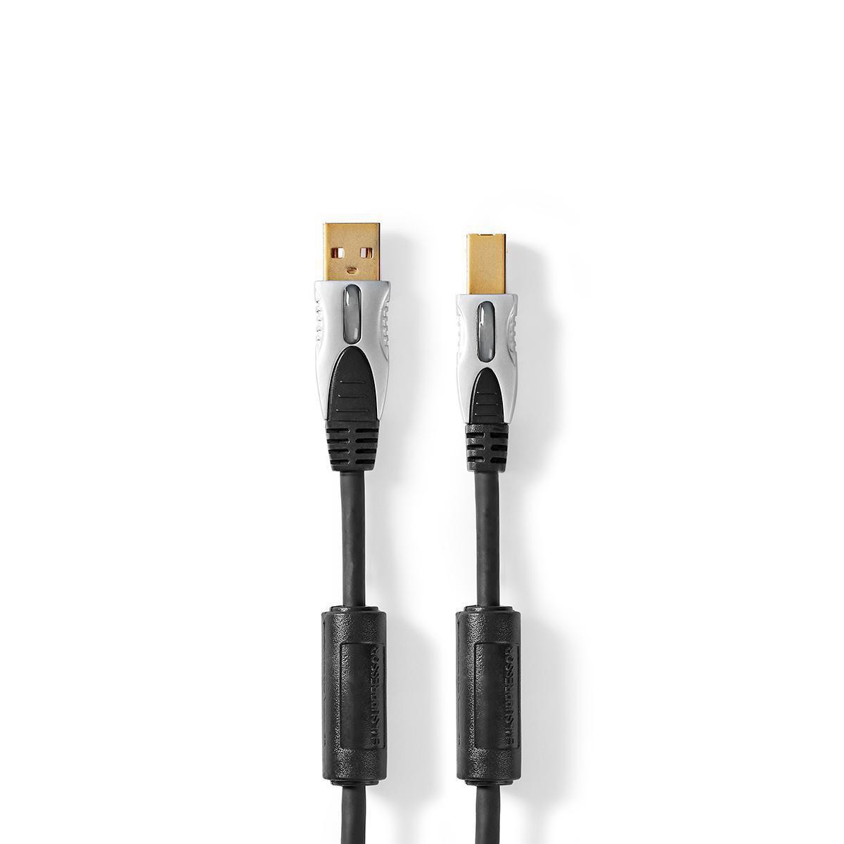 Nedis - Nedis Câble USB 2.0 A Mâle vers B Mâle 5,00 m Anthracite - Câble antenne
