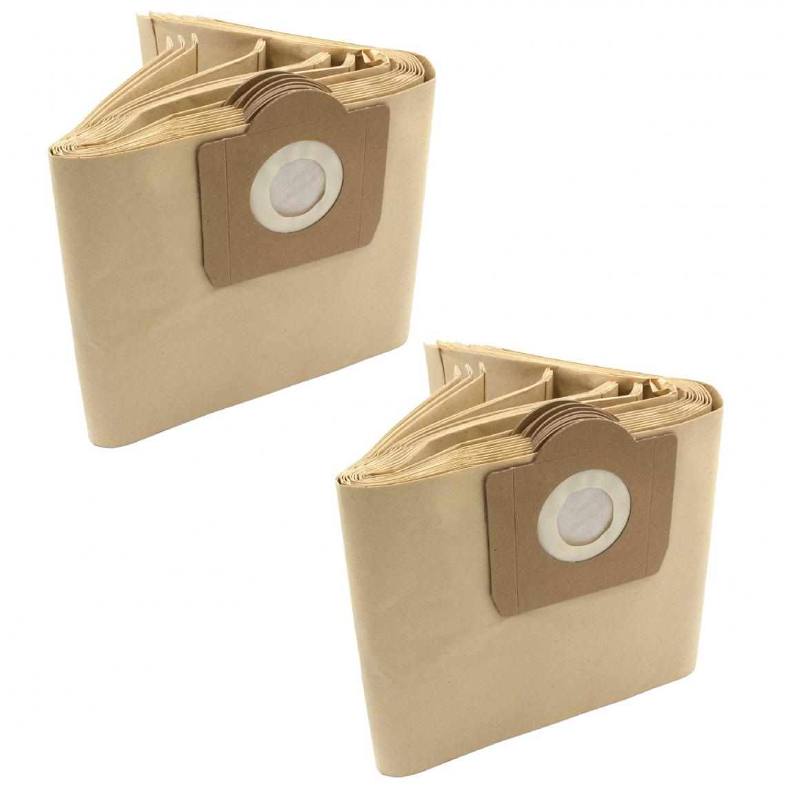 Vhbw - vhbw 20x sacs compatible avec Shop Vac 7402 B aspirateur - papier, couleur sable - Cordons d'alimentation