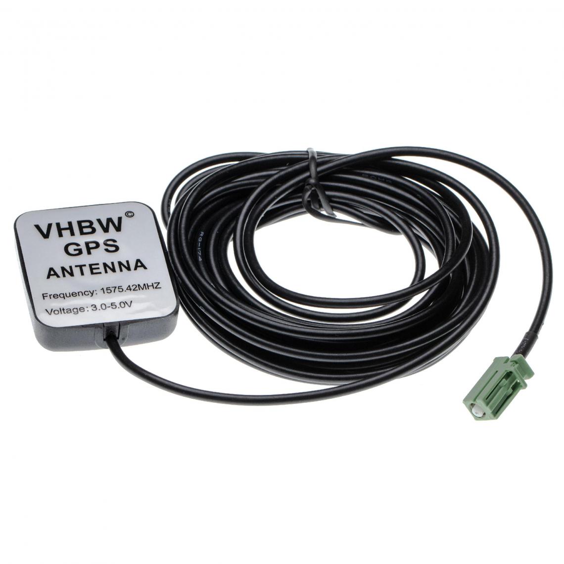 Vhbw - vhbw Antenne GPS compatible avec Pioneer Avic F10BT, F20BT, F220BT, F30BT système de navigation - Pied magnétique, avec connexion AVIC-F, 5 m, noir - Antenne GPS et Assistant d'Aide à la Conduite