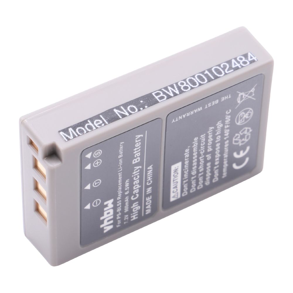 Vhbw - vhbw Batterie pour caméra compatible avec Olympus Pen E-PL2, E-PL5, E-PM2, Stylus 1, E-PM1, E-PM2 remplace PS-BLS5 ( 900mAh, 7,2 V, Li-Ion) - Batterie Photo & Video