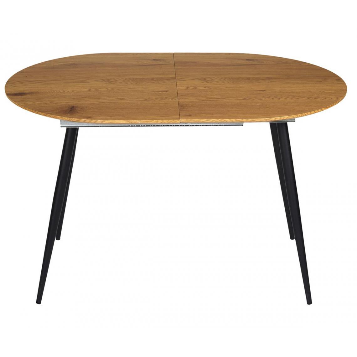 Pegane - Table à manger extensible en bois et métal coloris marron - Longueur 120-160 x profondeur 80 x Hauteur 75 cm - Tables à manger