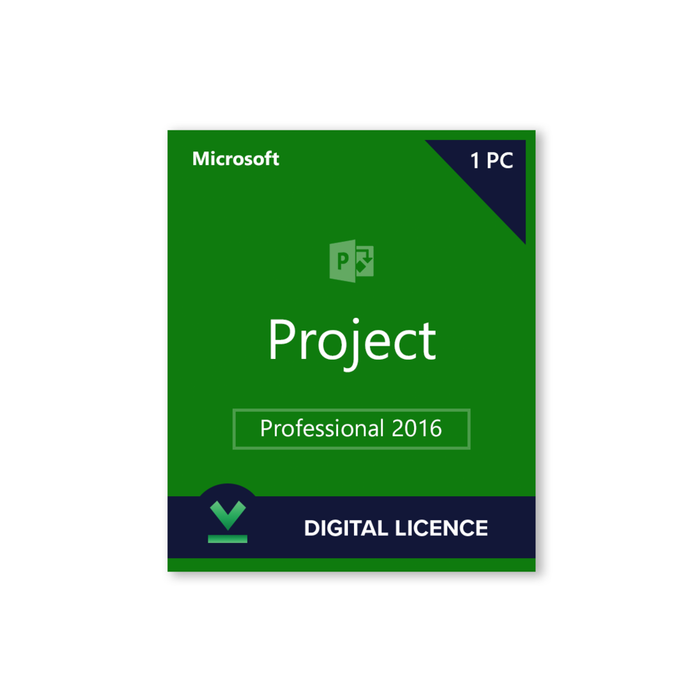 Microsoft - Project 2016 Professionnel - Licence numérique - Logiciel en téléchargement - Traitement de Texte & Tableur