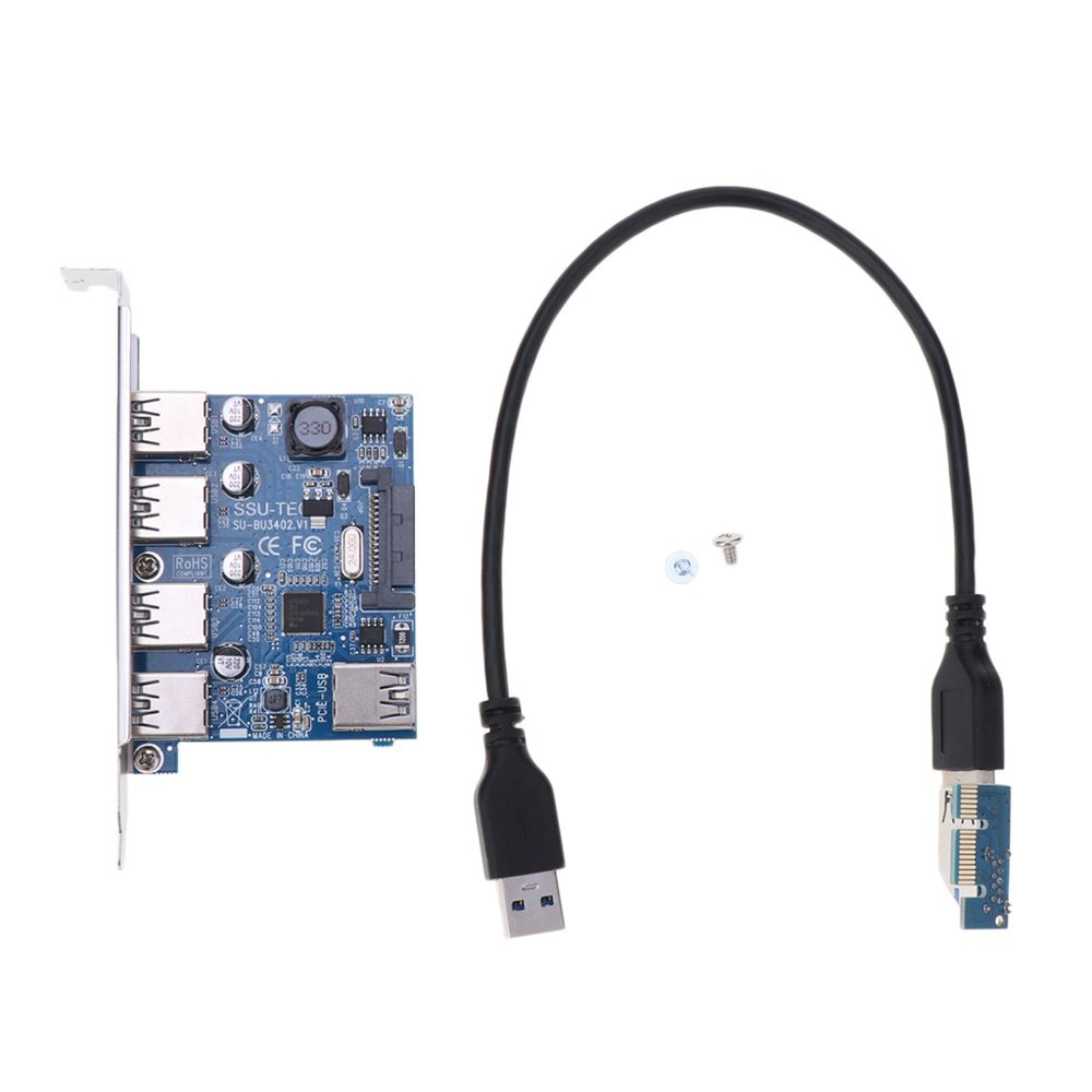 marque generique - HUB PCI E / USB à 4 ports - Station d'accueil PC portable