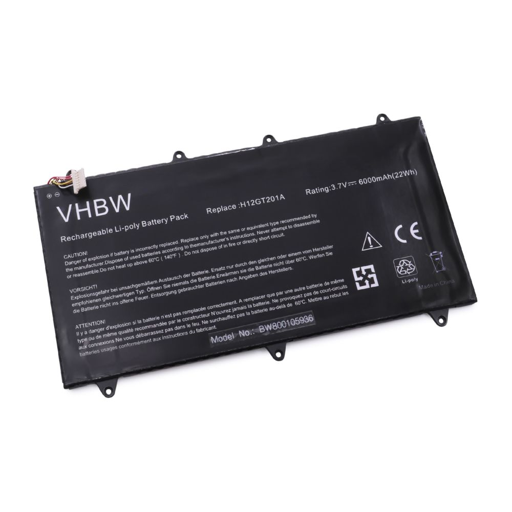 Vhbw - vhbw batterie compatible avec Lenovo IdeaPad A2109, A2109 9"", A2109A, A2109A-F tablette tablet (6000mAh, 3,7V, Li-Polymère) - Batterie PC Portable