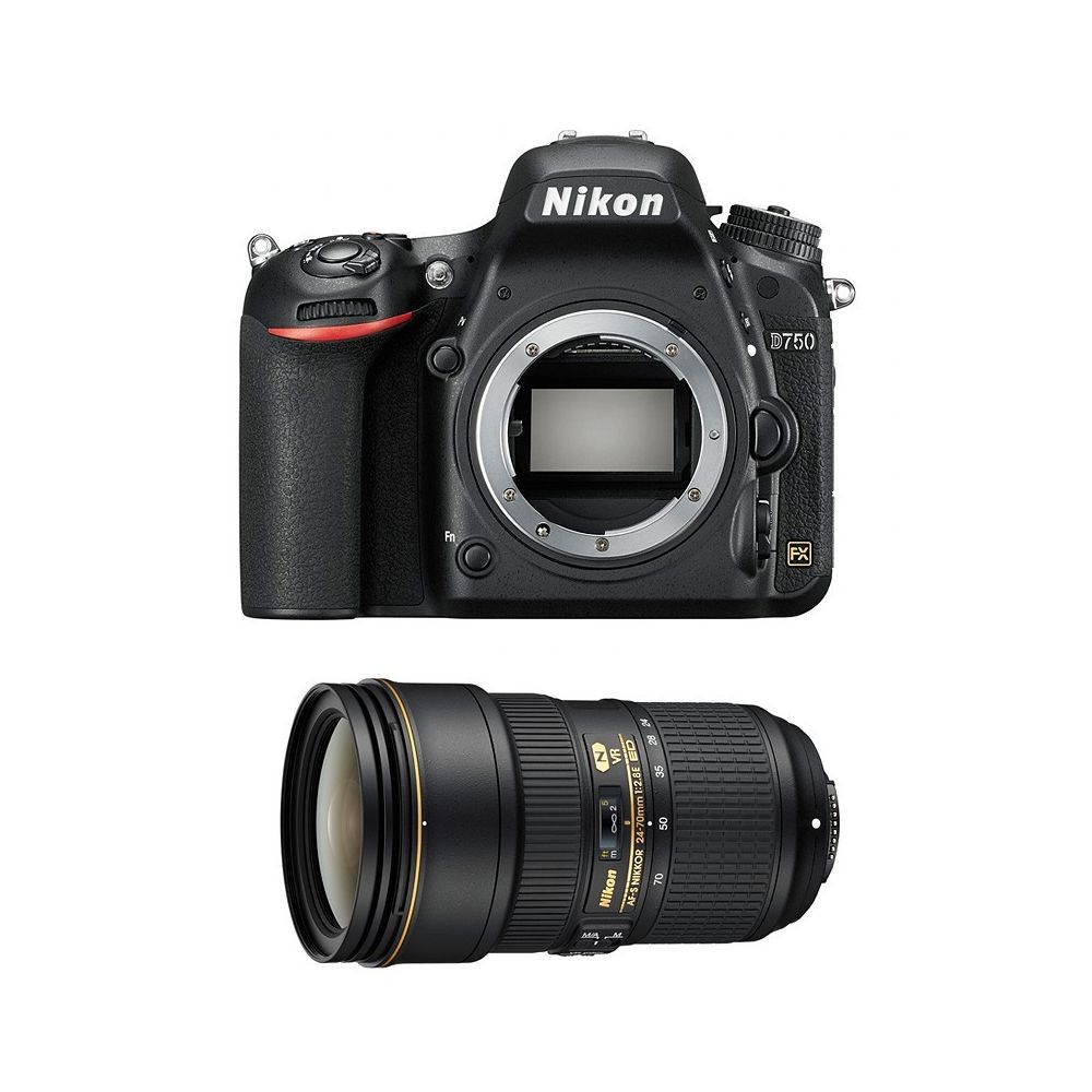 Nikon - NIKON D750 + 24-70 VR - Reflex professionnel