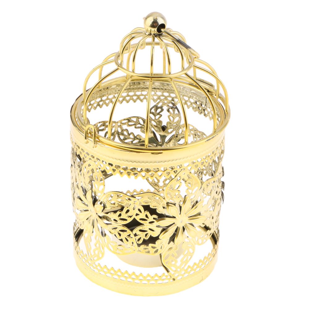marque generique - bougeoir en forme de cage à oiseaux en métal galvanisé e-gold - Bougeoirs, chandeliers