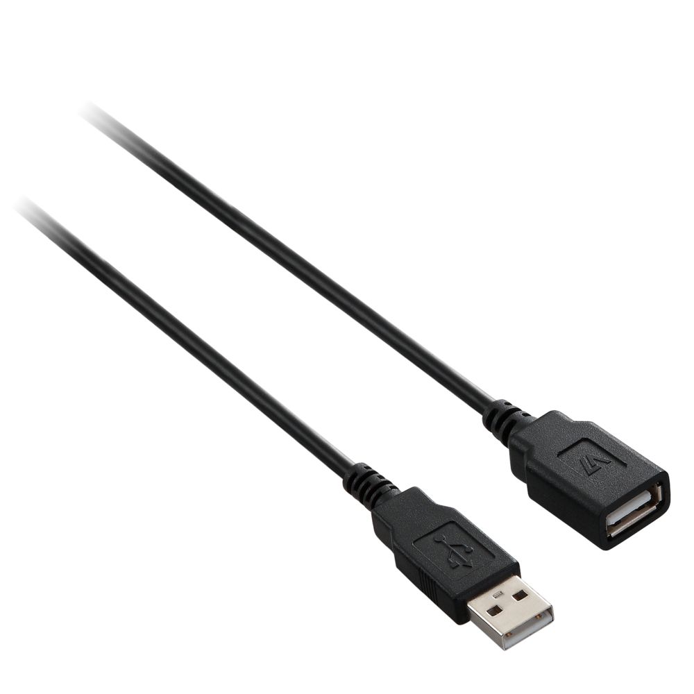 V7 - V7 Câble d'extension USB 2.0 USB 2.0 A vers A (m/f) noir 3 m - Câble USB