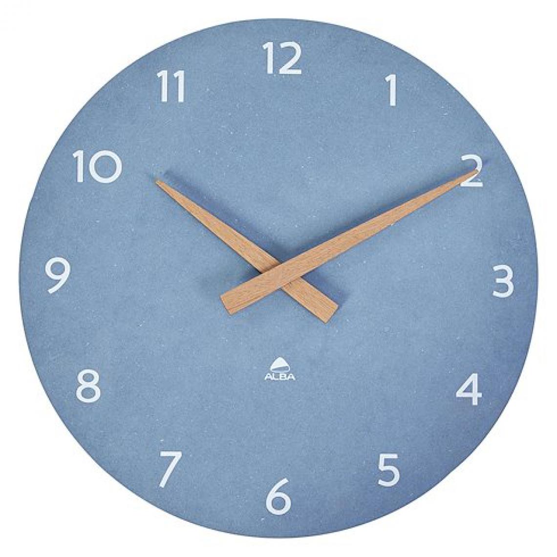 Alba Montres - Horloge murale Scandy Ø 30 cm - À quartz - bleu - Horloges, pendules