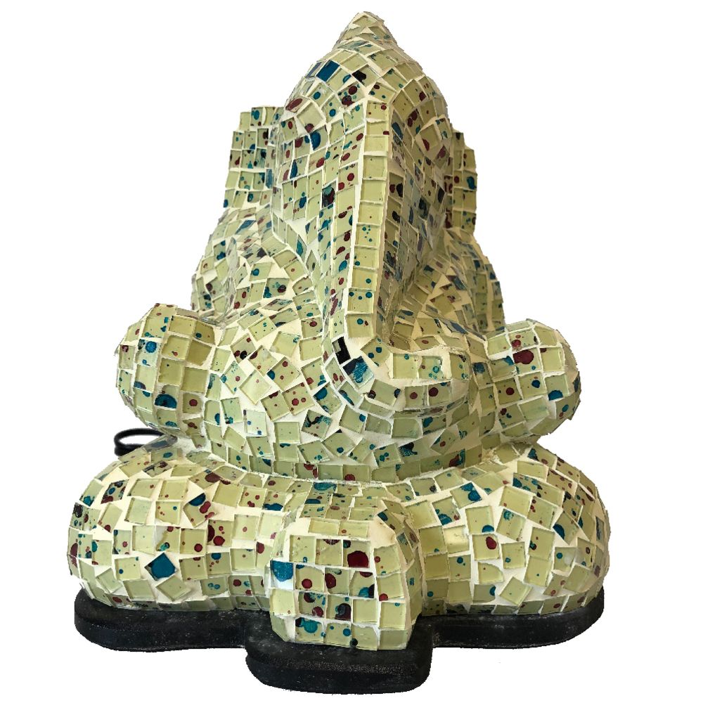 Carla B - Lampe en verre Ganesh vert anis - Lampes à poser