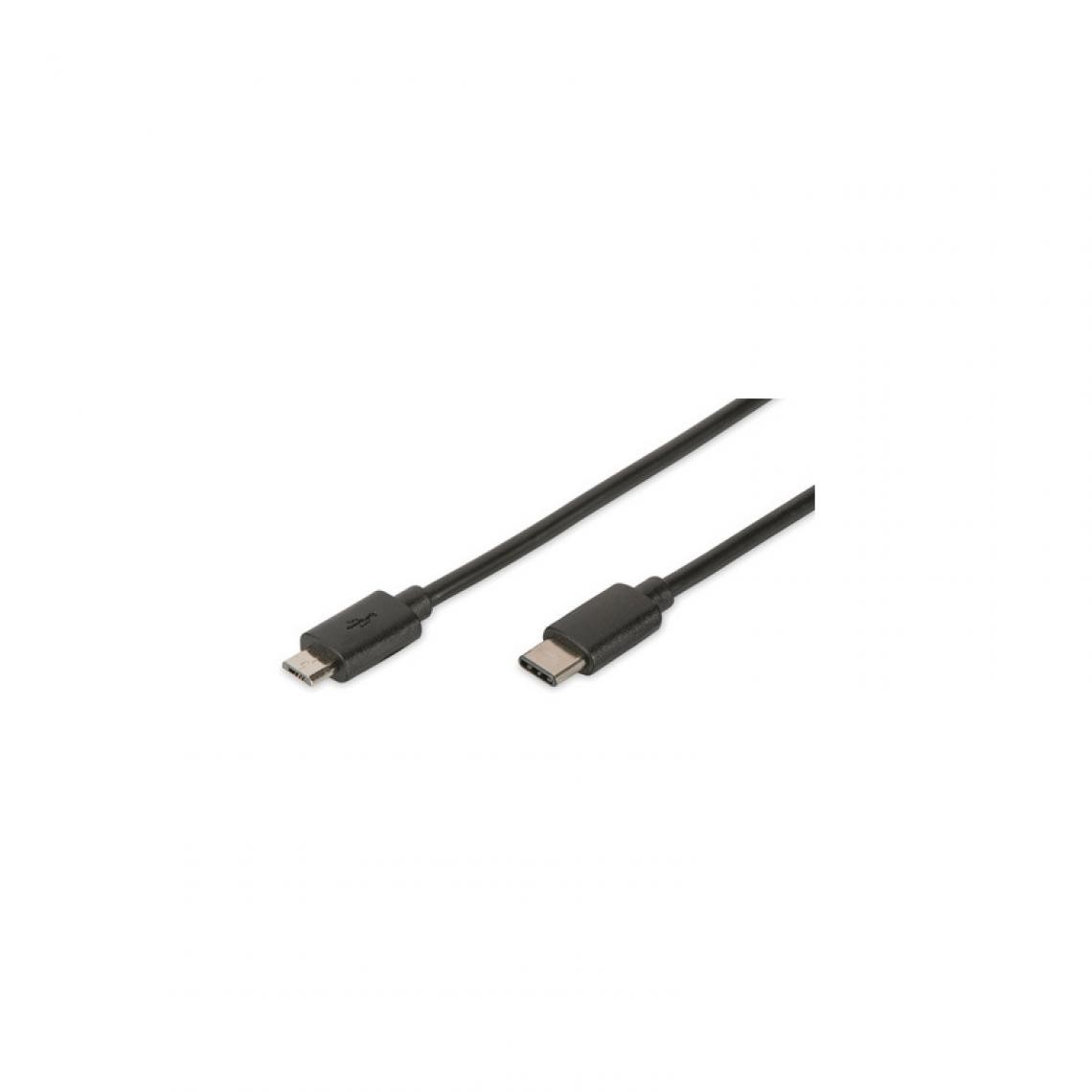 Digitus - ASSMANN Câble USB 2.0, USB-C mâle - micro USB-B mâle, 1,8 m () - Hub