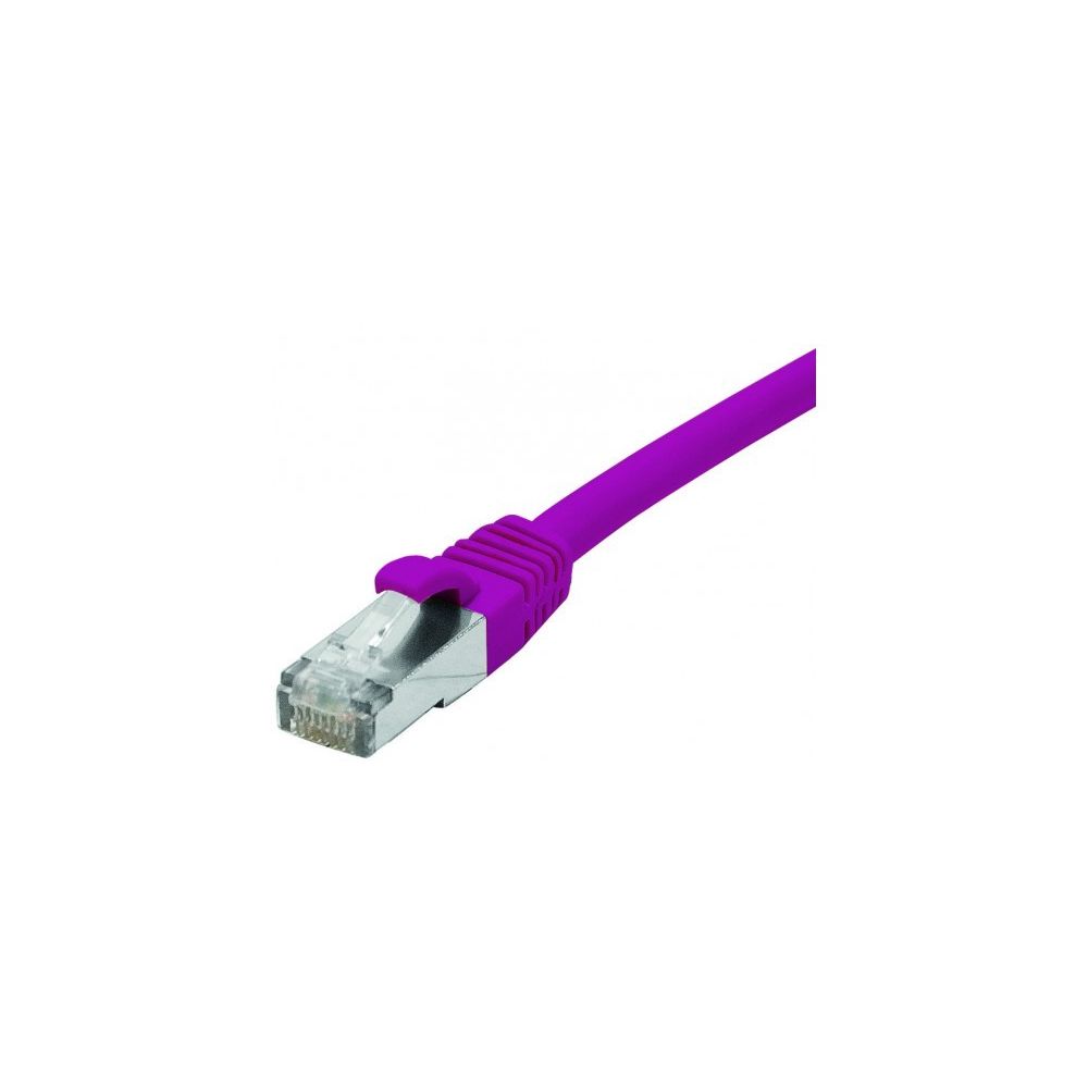 Abi Diffusion - Cordon RJ45 catégorie 6 F/UTP LSOH snagless violet - 0,5 m - Câble RJ45