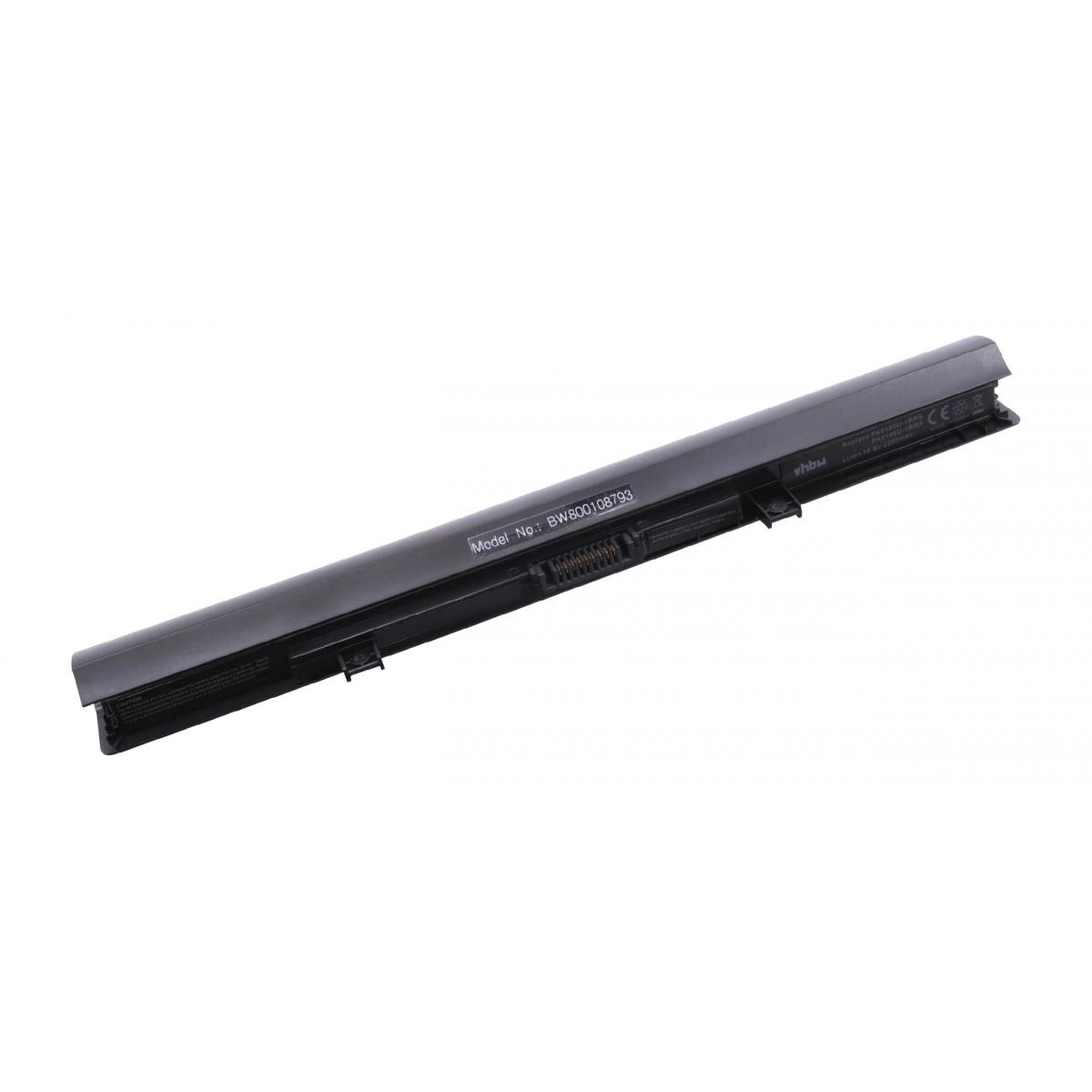 Vhbw - vhbw batterie compatible avec Toshiba Satellite L55D-B, L55Dt-B, L55t-B, Pro L55D-B, S50-B, S50-B-020 laptop (2200mAh, 14,8V, Li-Ion, noir) - Batterie PC Portable
