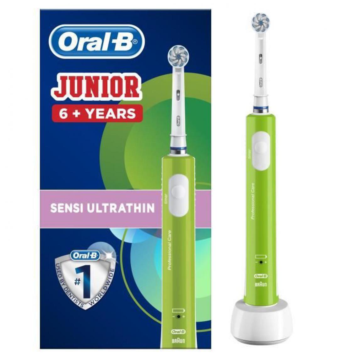 Oral-B - Oral-B Junior 6+ Brosse a dents électrique rechargeable - Vert - Brosse à dents électrique