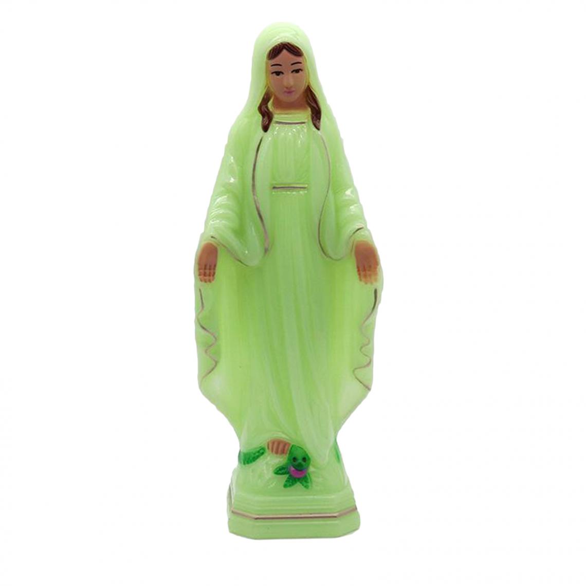 marque generique - Statue De La Vierge Marie En Plastique Catholique Figure Figurine à La Main 35x13cm A - Statues