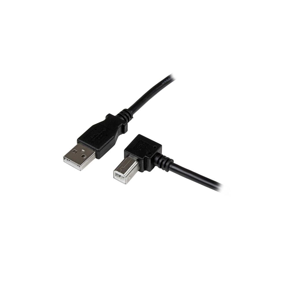 Startech - StarTech.com Câble USB 2.0 A vers USB B Coudé à droite Mâle / Mâle pour imprimante - 3 m - Noir - Câble USB