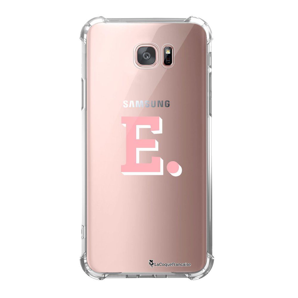 La Coque Francaise - Coque Samsung Galaxy S7 Edge anti-choc souple avec angles renforcés transparente Initiale E La Coque Francaise - Coque, étui smartphone