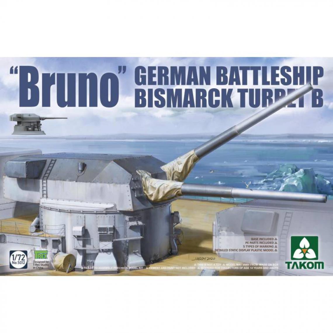 Takom - Maquette Canon Bruno" German Battleship Bismarck Turret B - Accessoires maquettes