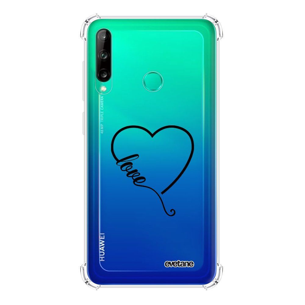 Evetane - Coque Huawei P40 Lite E anti-choc souple avec angles renforcés transparente Coeur love Evetane - Coque, étui smartphone