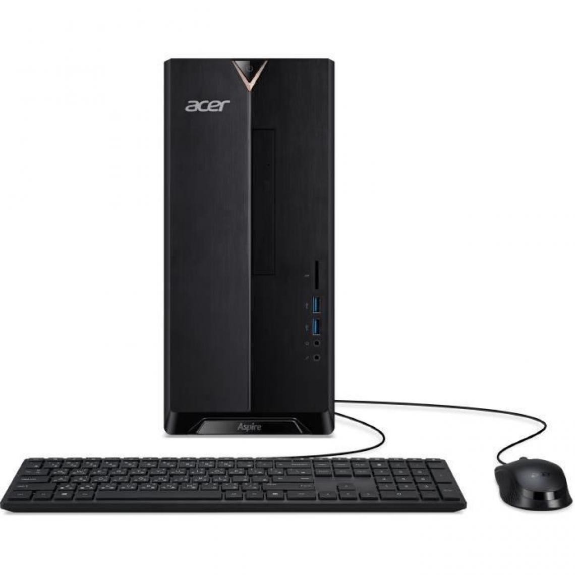 Acer - Unite centrale - ACER Aspire TC-391 - Ryzen 3-4300G - RAM 8Go - Stockage 256Go SSD - Windows 10 - PC Fixe