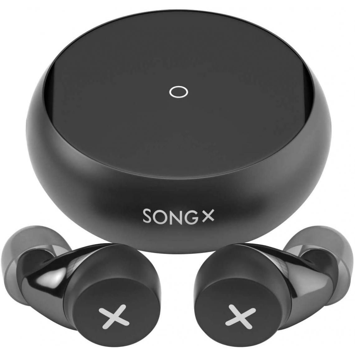 Chrono - Écouteurs sans fil SONGX True, écouteurs Bluetooth à réduction de bruit étanches avec design Star Loop, lumière halo, détection intra-auriculaire et contrôle tactile pour iPhones et Androidï¼noirï¼ - Ecouteurs intra-auriculaires