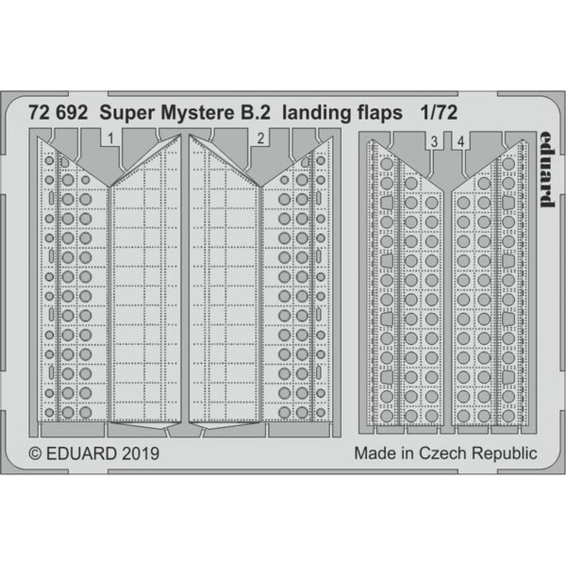 Eduard - Super Mystere B.2 landing flaps f.Special Hobby - 1:72e - Eduard Accessories - Accessoires et pièces