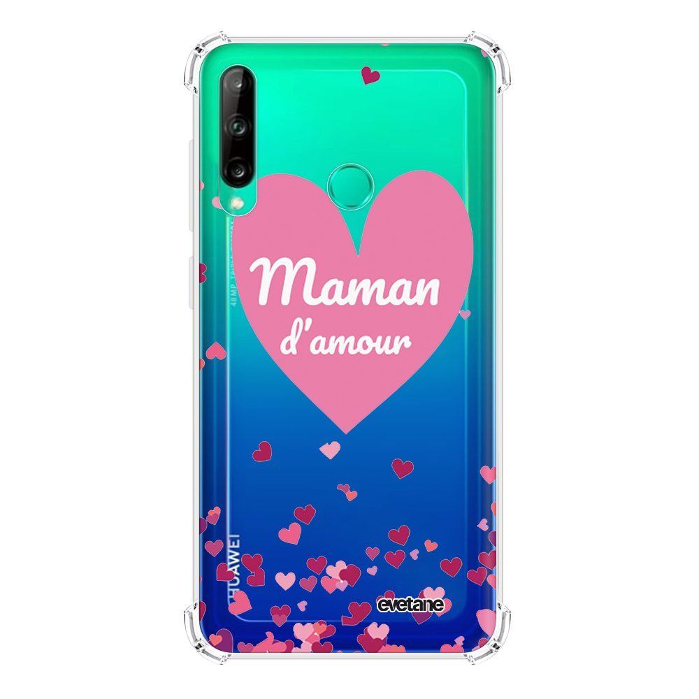 Evetane - Coque Huawei P40 Lite E anti-choc souple avec angles renforcés transparente Maman d'amour coeurs Evetane - Coque, étui smartphone