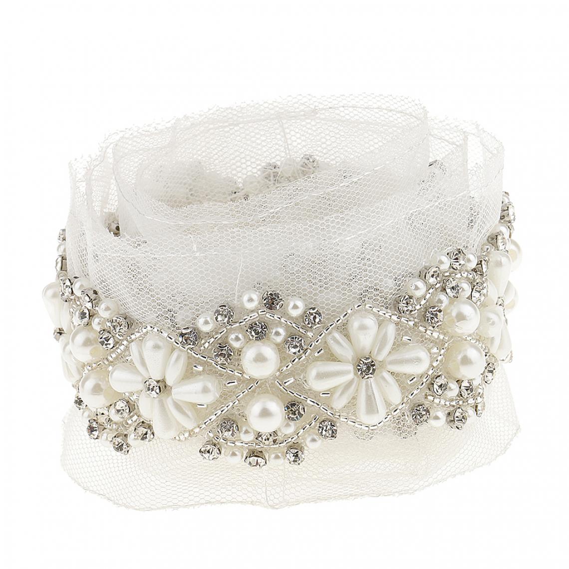 marque generique - Cordon 90 cm Perle en Dentelle Blanc Loisir Créatif Couture De Vêtements - Machine à coudre