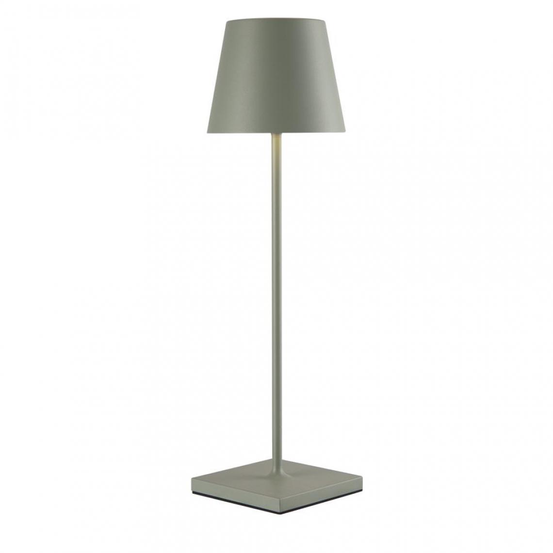 Lumisky - Lampe de table sans fil KELLY vert en aluminium H38cm - Lampes à poser