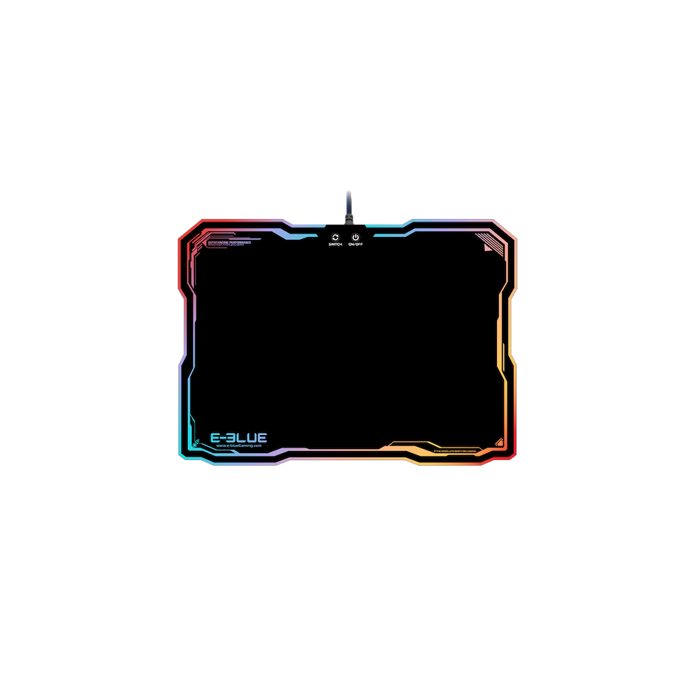 E-Blue - Tapis de souris Gamer avec rétro-éclairage RGB LED - E-BLUE - EMP013 - Tapis de souris